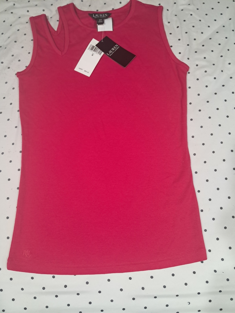 Lauren Ralph Lauren Pink Cut-Out Tank Top - Size S (NWT) - Picture 7 of 13
